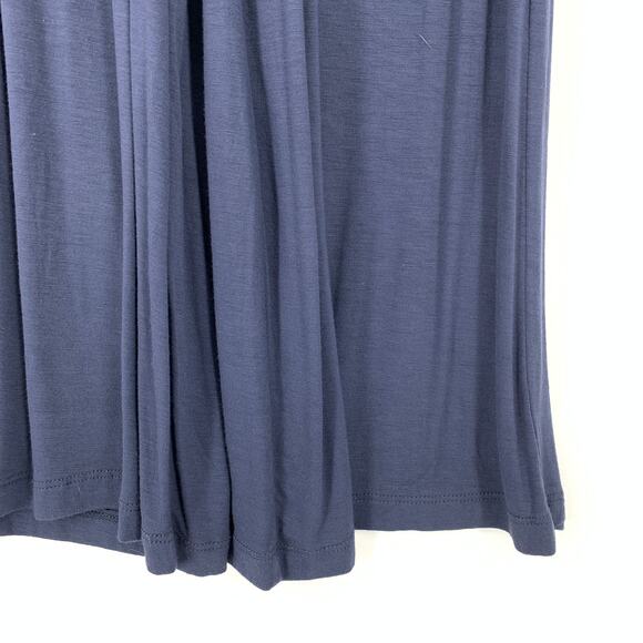 Y2K Forever 21 Jersey Knit Jumpsuit Womens Sz Large Blue Strapless Wide Leg - Picture 5 of 7